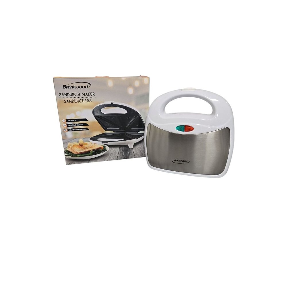 NIB Brentwood 2-Slice Non-Stick Sandwich Maker – 750W